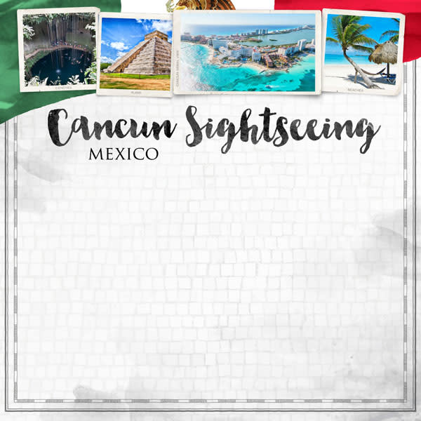 SCRAPBOOK CUSTOMS SCRAPBOOK CUSTOMS CANCUN CITY SIGHTS PAPER 12X12