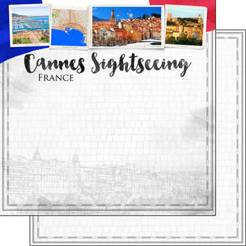SCRAPBOOK CUSTOMS SCRAPBOOK CUSTOMS CANNES CITY SIGHTS PAPER 12X12