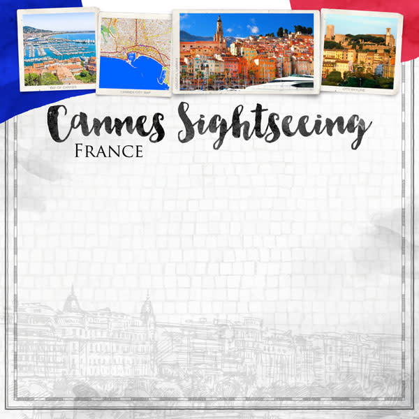 SCRAPBOOK CUSTOMS SCRAPBOOK CUSTOMS CANNES CITY SIGHTS PAPER 12X12