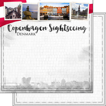 SCRAPBOOK CUSTOMS SCRAPBOOK CUSTOMS COPENHAGEN CITY SIGHTS PAPER 12X12