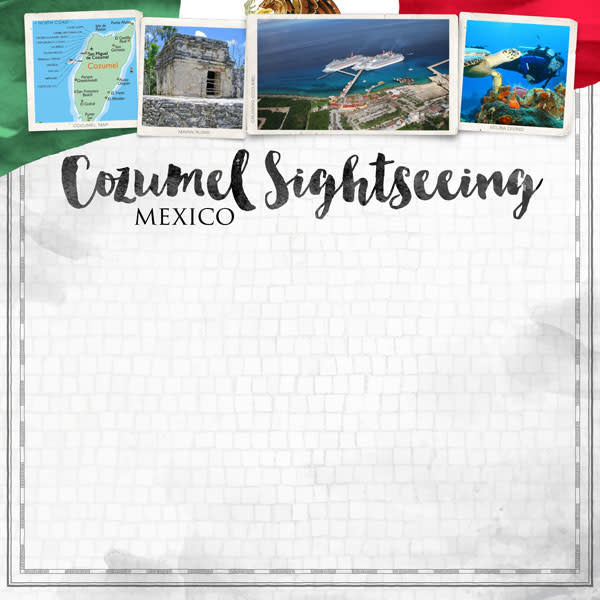 SCRAPBOOK CUSTOMS SCRAPBOOK CUSTOMS COZUMEL CITY SIGHTS PAPER 12X12