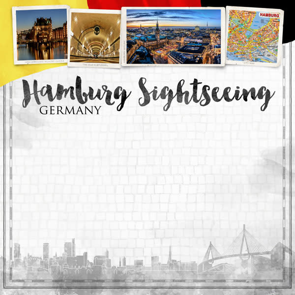 SCRAPBOOK CUSTOMS SCRAPBOOK CUSTOMS HAMBURG CITY SIGHTS PAPER 12X12