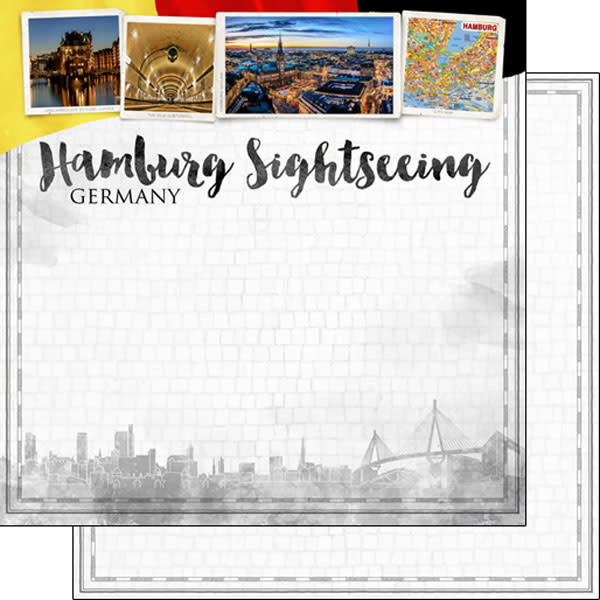 SCRAPBOOK CUSTOMS SCRAPBOOK CUSTOMS HAMBURG CITY SIGHTS PAPER 12X12