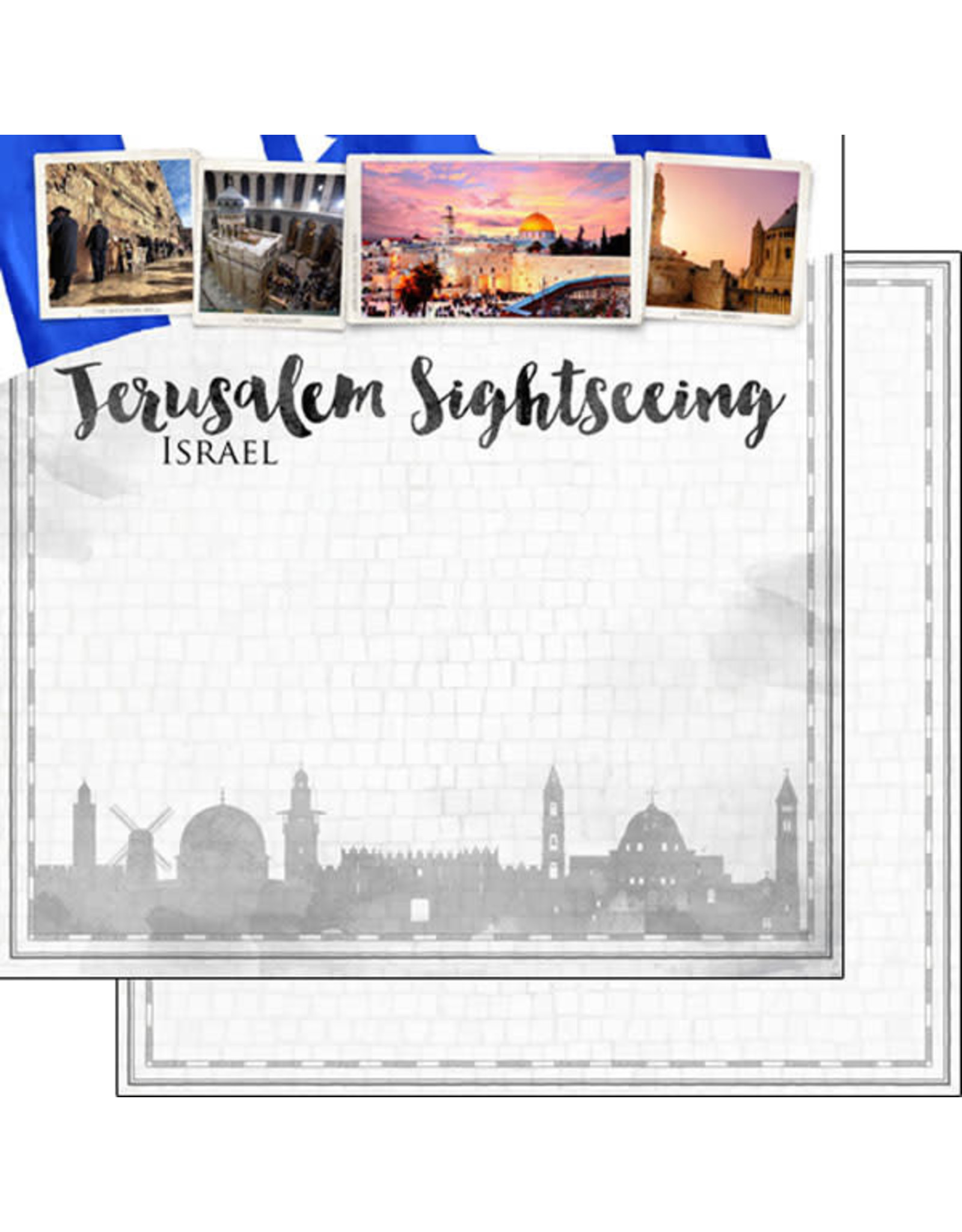 SCRAPBOOK CUSTOMS SCRAPBOOK CUSTOMS JERUSALEM CITY SIGHTS PAPER 12X12