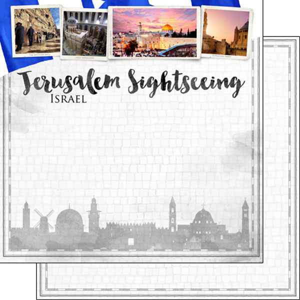SCRAPBOOK CUSTOMS SCRAPBOOK CUSTOMS JERUSALEM CITY SIGHTS PAPER 12X12