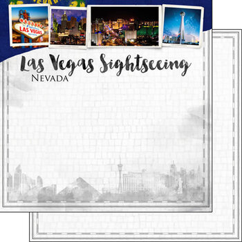 SCRAPBOOK CUSTOMS SCRAPBOOK CUSTOMS LAS VEGAS CITY SIGHTS PAPER 12X12