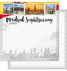 SCRAPBOOK CUSTOMS SCRAPBOOK CUSTOMS MADRID CITY SIGHTS PAPER 12X12