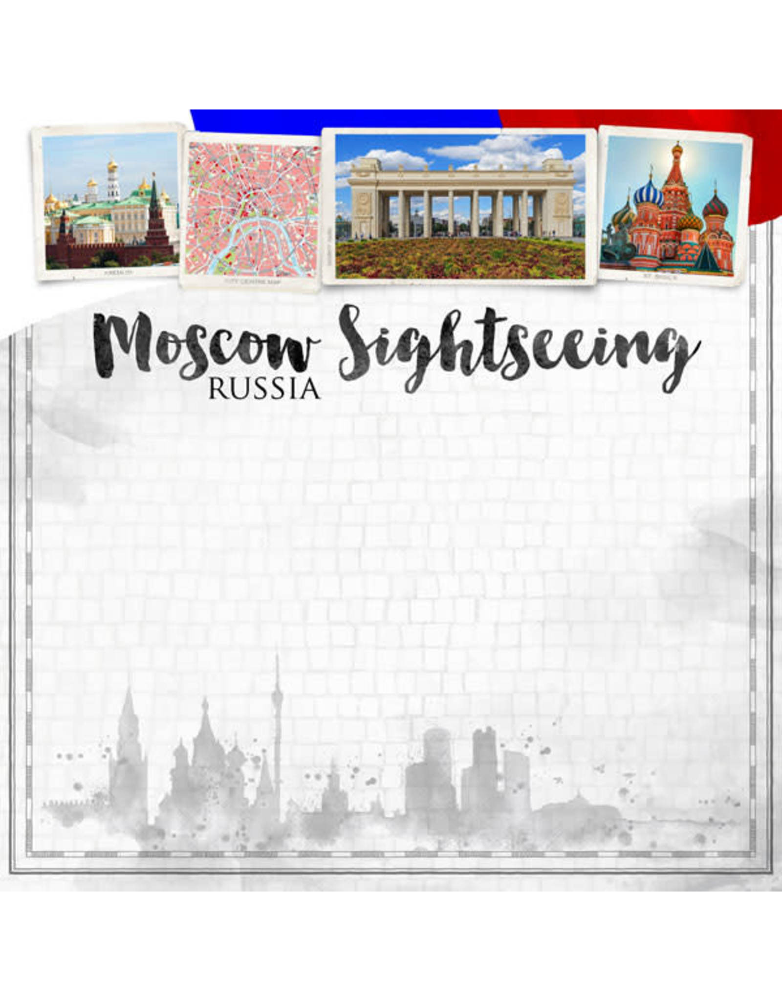 SCRAPBOOK CUSTOMS SCRAPBOOK CUSTOMS MOSCOW CITY SIGHTS PAPER 12X12