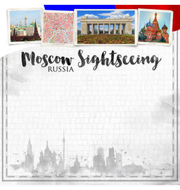 SCRAPBOOK CUSTOMS SCRAPBOOK CUSTOMS MOSCOW CITY SIGHTS PAPER 12X12