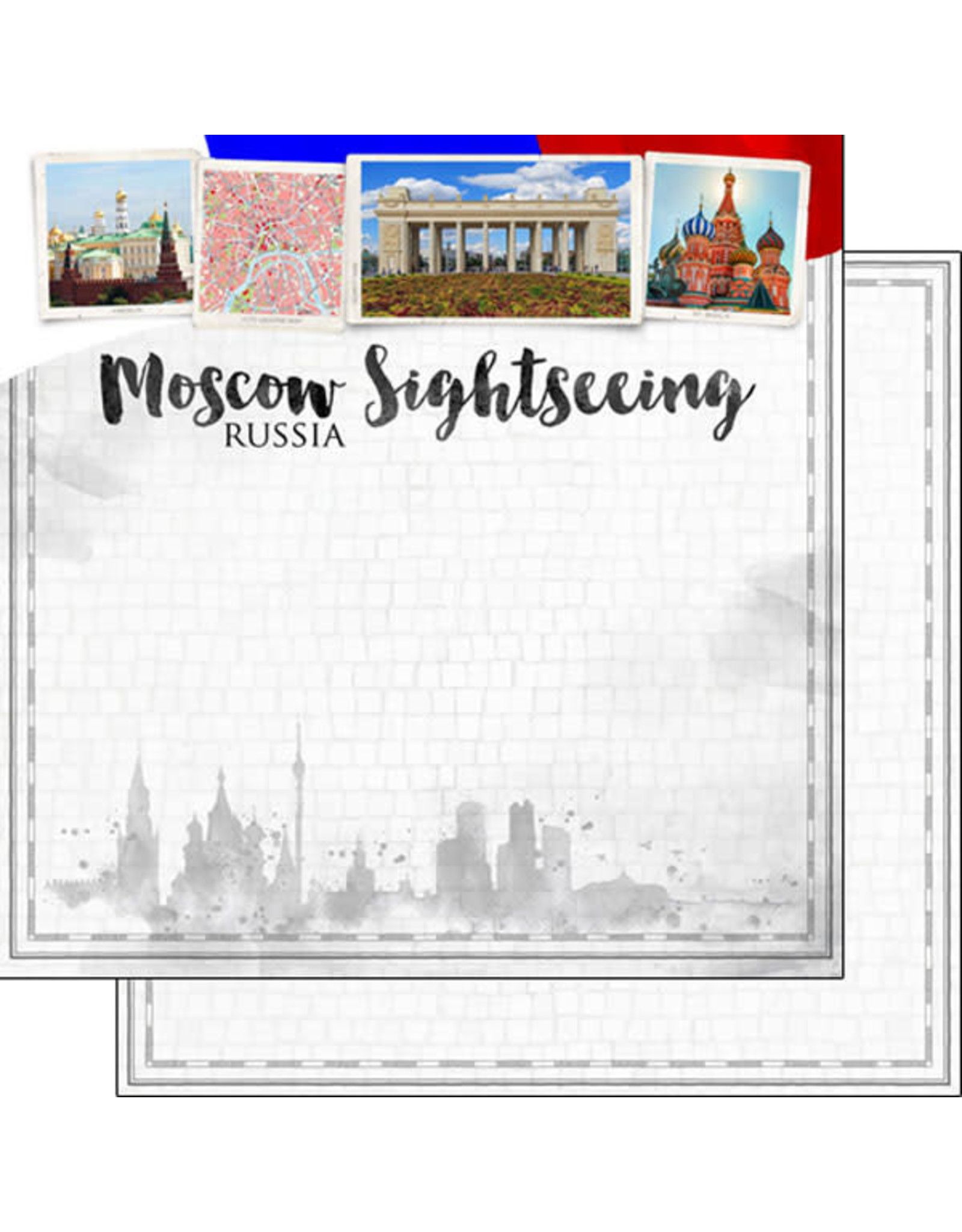 SCRAPBOOK CUSTOMS SCRAPBOOK CUSTOMS MOSCOW CITY SIGHTS PAPER 12X12