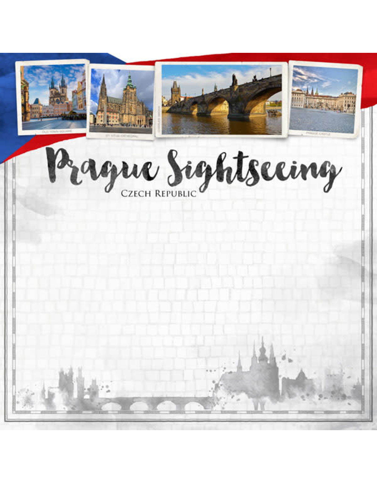 SCRAPBOOK CUSTOMS SCRAPBOOK CUSTOMS PRAGUE CITY SIGHTS PAPER 12X12