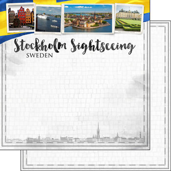 SCRAPBOOK CUSTOMS SCRAPBOOK CUSTOMS STOCKHOLM CITY SIGHTS PAPER 12X12