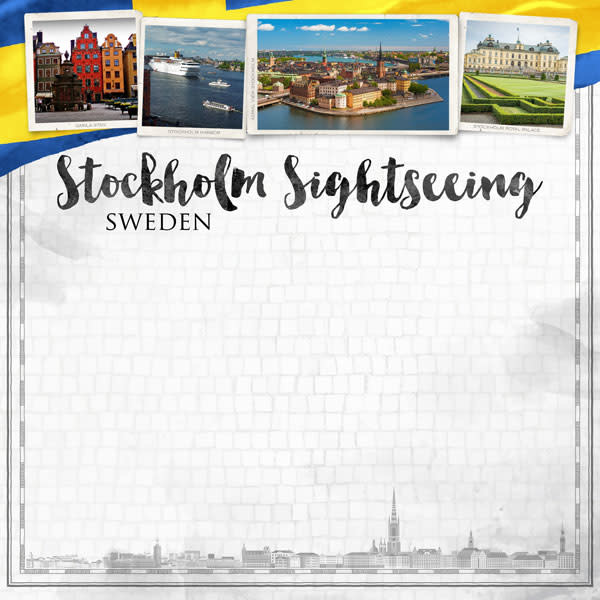 SCRAPBOOK CUSTOMS SCRAPBOOK CUSTOMS STOCKHOLM CITY SIGHTS PAPER 12X12