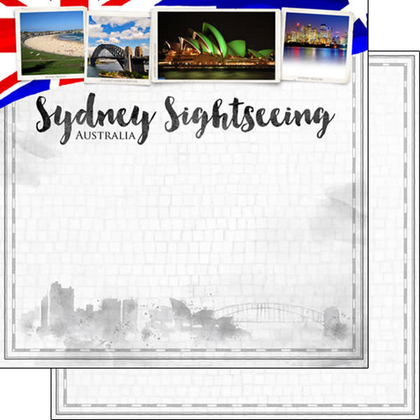 SCRAPBOOK CUSTOMS SCRAPBOOK CUSTOMS SYDNEY CITY SIGHTS PAPER 12X12
