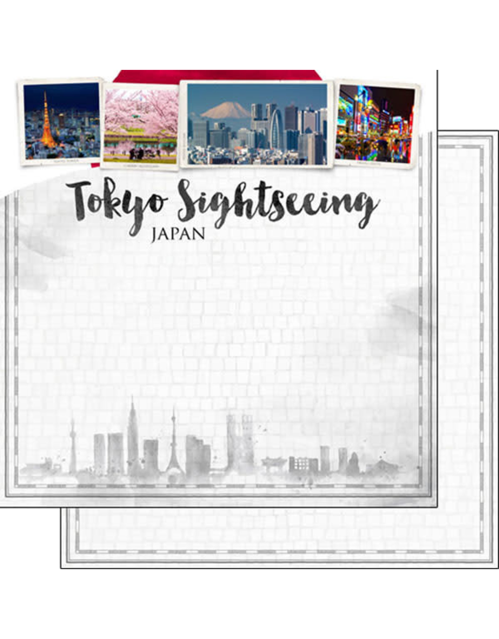 SCRAPBOOK CUSTOMS SCRAPBOOK CUSTOMS TOKYO CITY SIGHTS PAPER 12X12