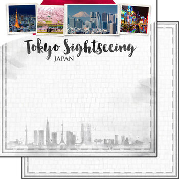 SCRAPBOOK CUSTOMS SCRAPBOOK CUSTOMS TOKYO CITY SIGHTS PAPER 12X12