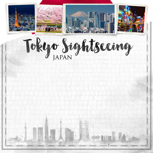 SCRAPBOOK CUSTOMS SCRAPBOOK CUSTOMS TOKYO CITY SIGHTS PAPER 12X12