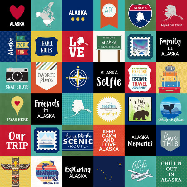 SCRAPBOOK CUSTOMS SCRAPBOOK CUSTOMS ALASKA ADVENTURE CUT OUTS 12X12