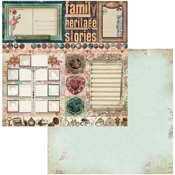BOBUNNY BOBUNNY FAMILY HEIRLOOMS DOUBLE SIDED PAPER FAMILY HEIRLOOMS TRINKETS