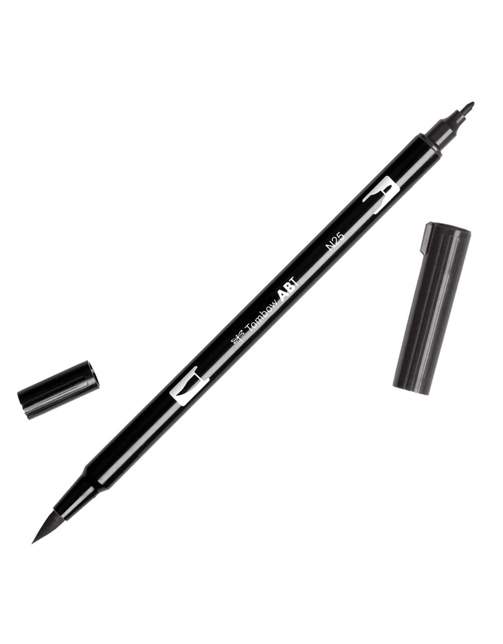 TOMBOW TOMBOW ABT-N25 LAMP BLACK DUAL BRUSH MARKER