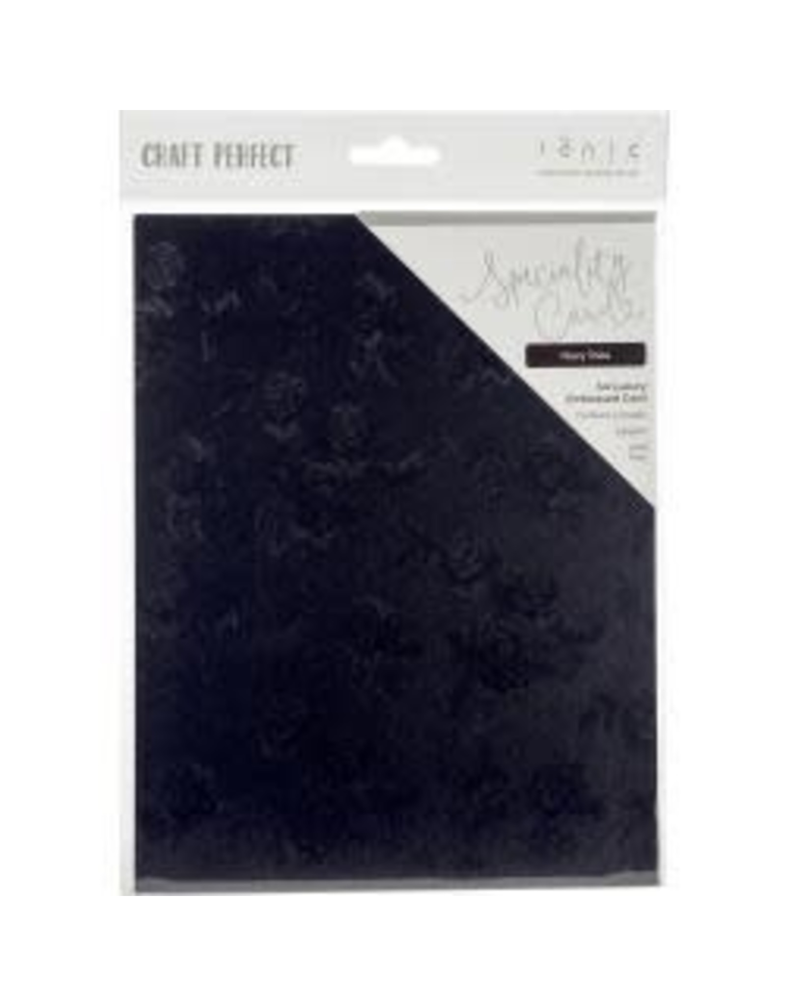 TONIC TONIC STUDIOS SILK SPECIALTY CARD LUXURY EMBOSSED CARD NAVY TOILE 5PK