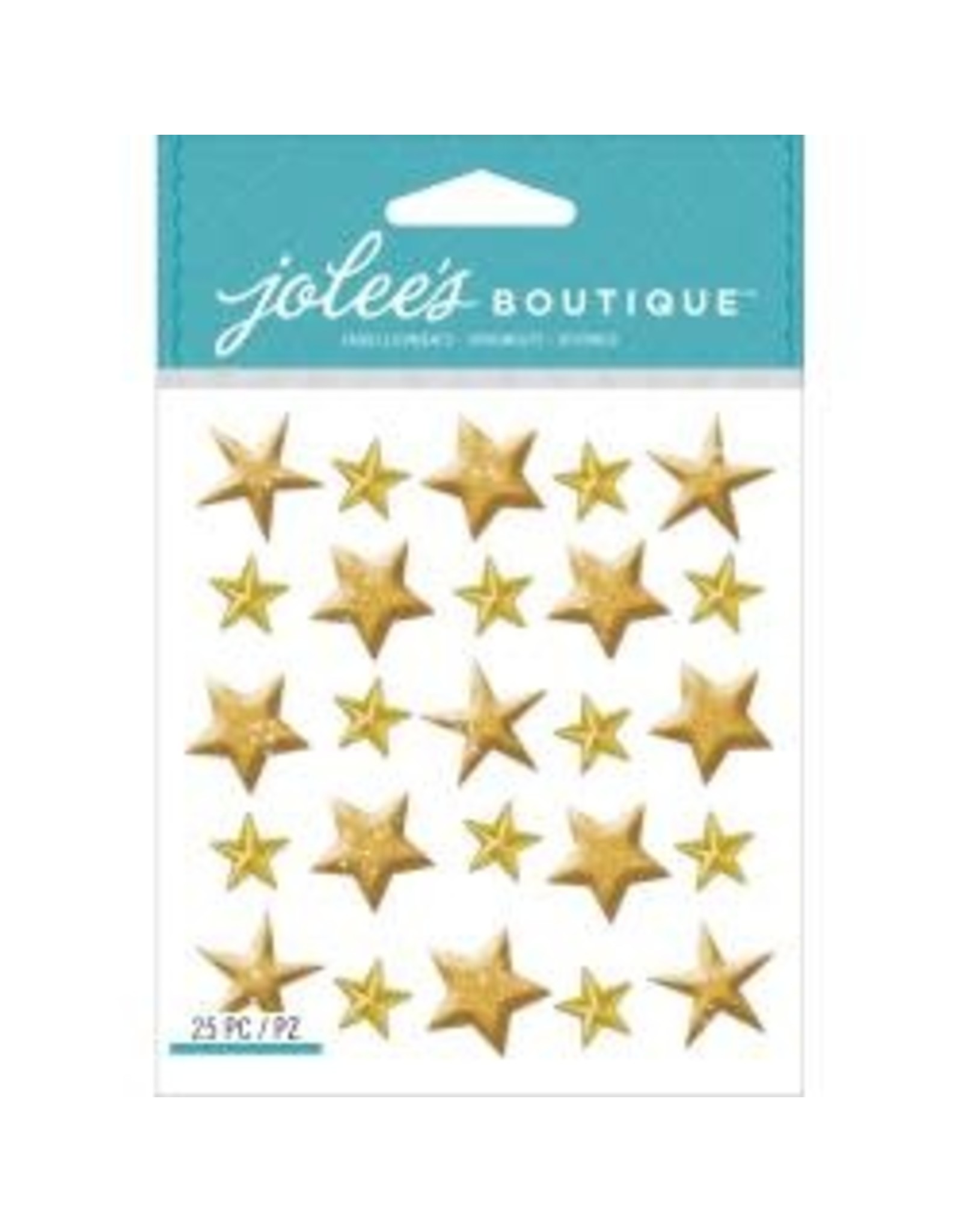 JOLEE’S JOLEES 3D GOLD STARS REPEAT STICKERS 25 PK