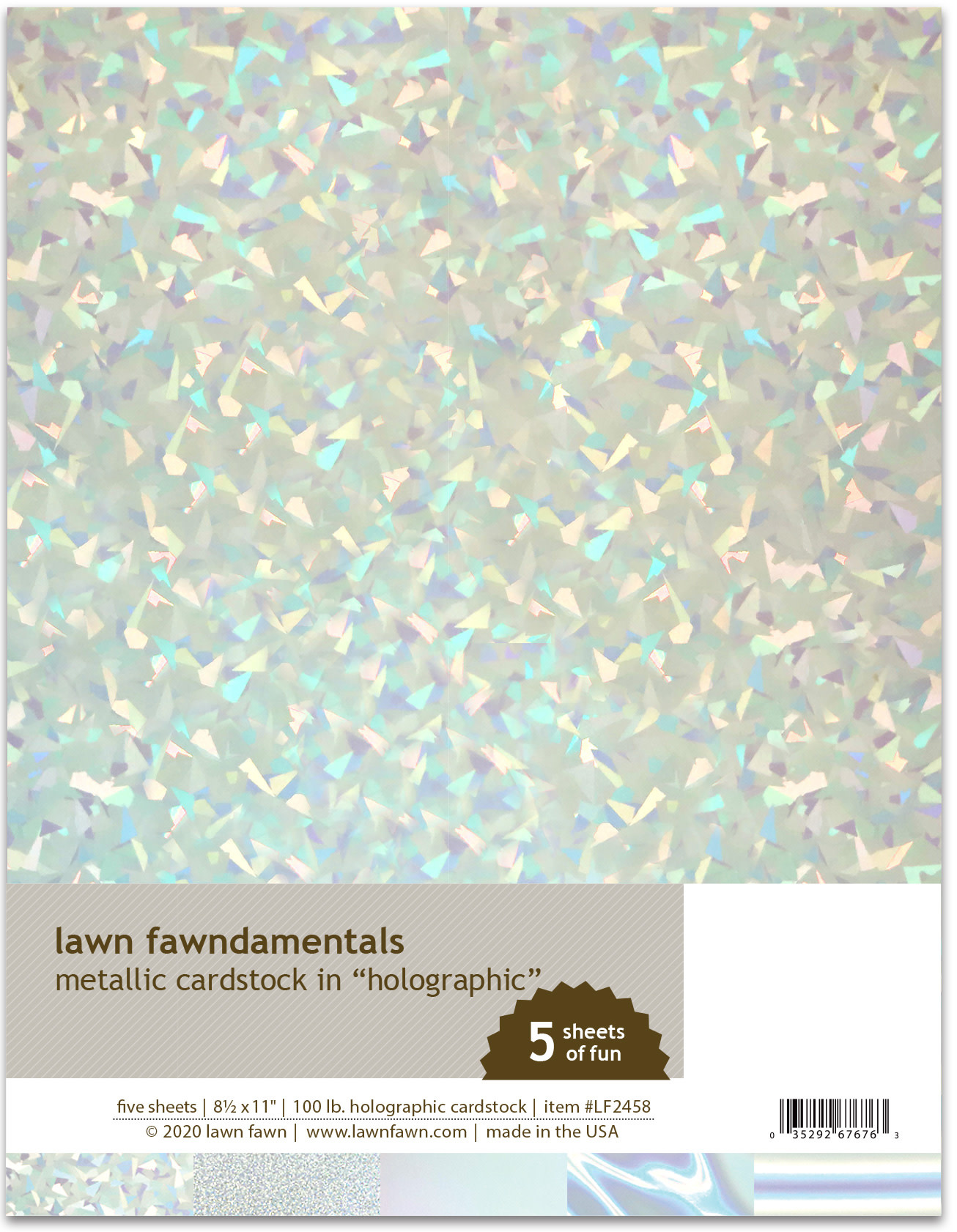 LAWN FAWN LAWN FAWN METALLIC CARDSTOCK IN HOLOGRAPHIC