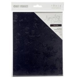 TONIC TONIC STUDIOS SPECIALITY CARD LUXURY EMBOSSED CARD NAVY TOILE A4 5PK