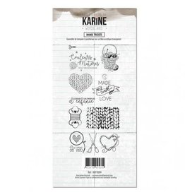 LES ATELIERS DE KARINE LES ATELIERS DE KARINE WOODLAND MAMIE TRICOTE CLEAR STAMP SET