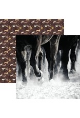 REMINISCE REMINISCE HORSEPLAY RUNNING WILD 12x12 CARDSTOCK