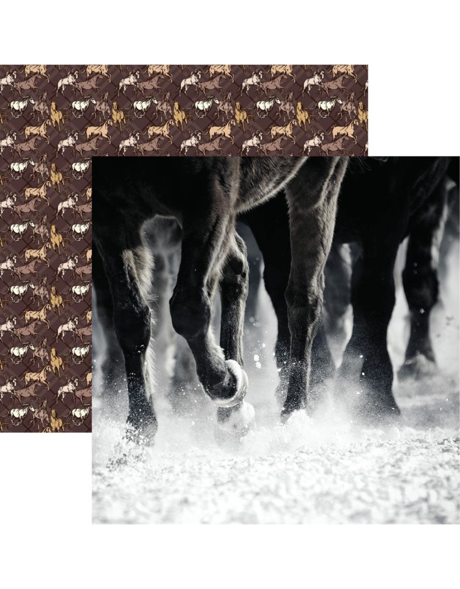 REMINISCE REMINISCE HORSEPLAY RUNNING WILD 12x12 CARDSTOCK