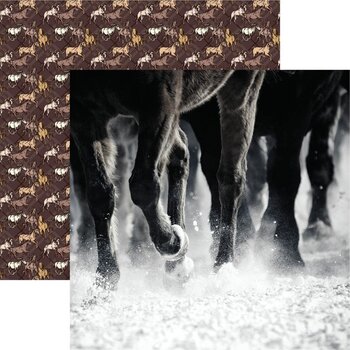DESIGNS BY REMINISCE REMINISCE HORSEPLAY RUNNING WILD 12x12 CARDSTOCK
