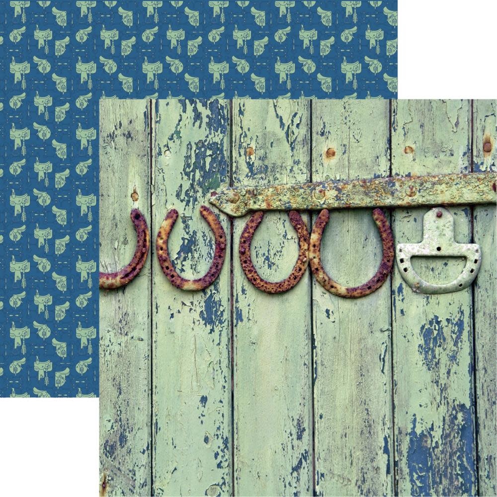 REMINISCE REMINISCE HORSEPLAY BARN DOOR 12x12 CARDSTOCK