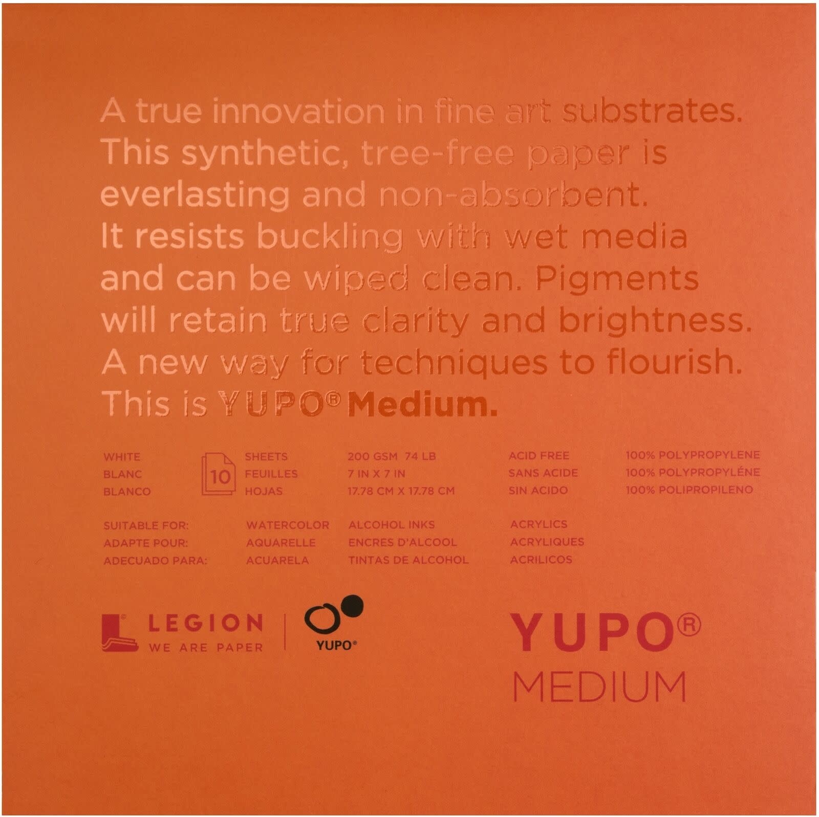 LEGION YUPO MEDIUM 7x7 PADS 10 SHEETS
