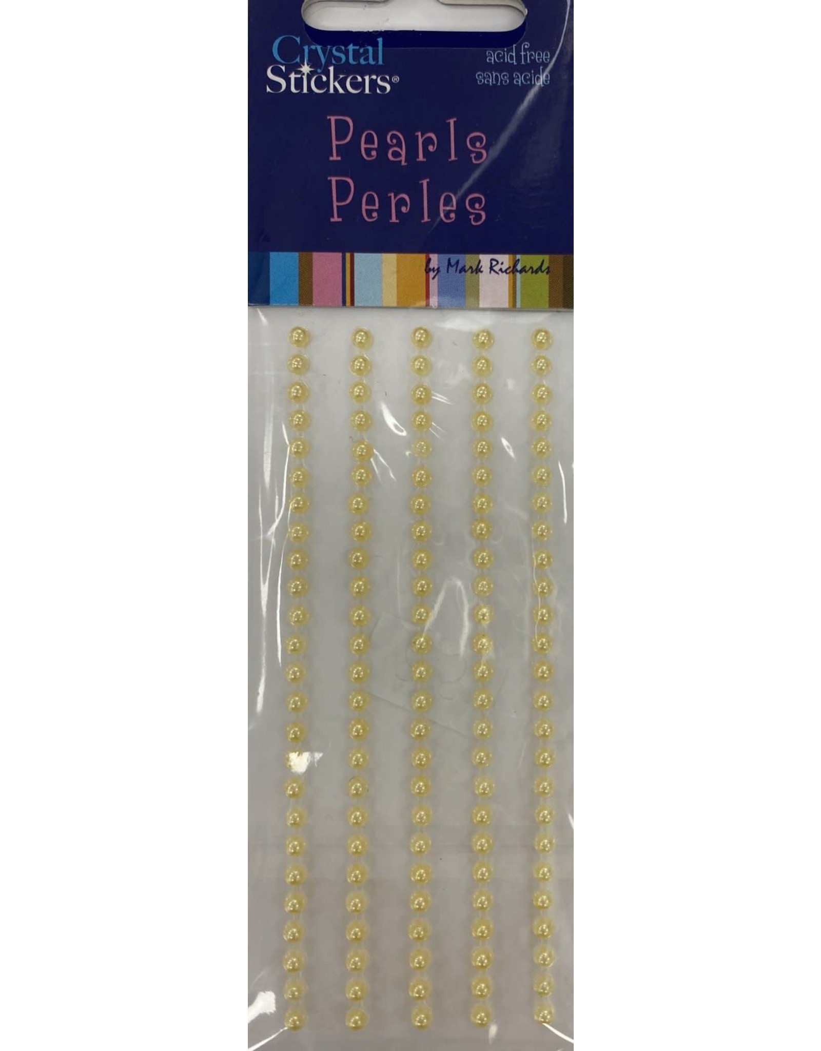MARK RICHARDS MARK RICHARDS GOLD PEARL CRYSTAL STICKERS 3MM 125PK