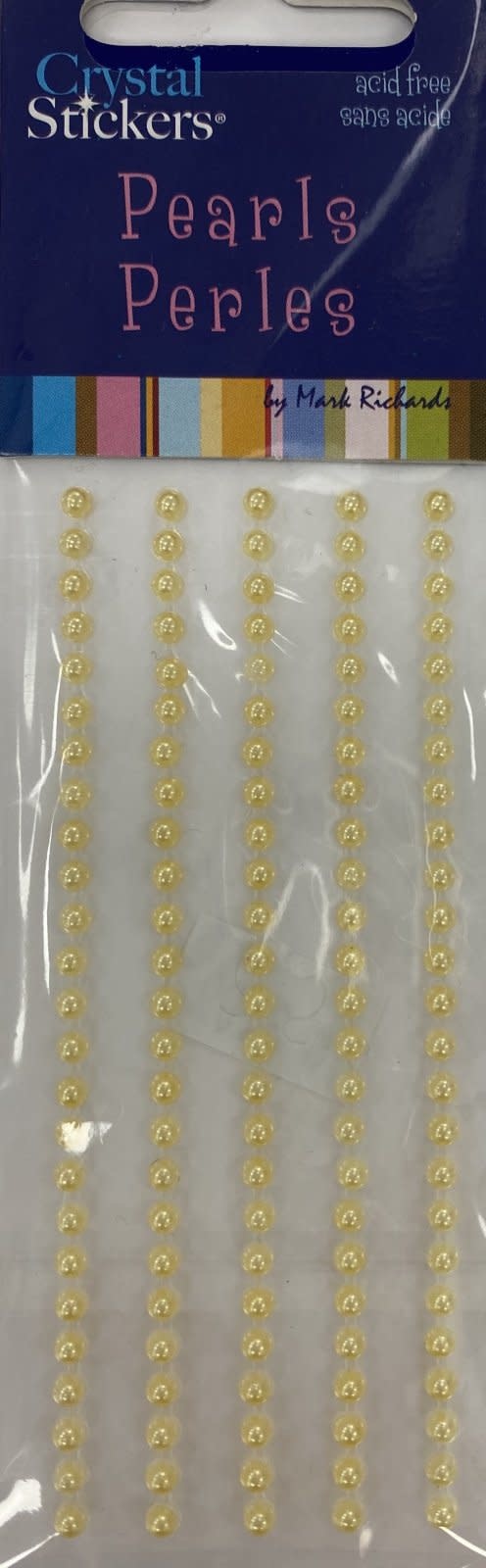 MARK RICHARDS GOLD PEARL CRYSTAL STICKERS 3MM 125PK