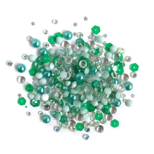 BUTTONS GALORE AQUAMARINE SPARKLETZ
