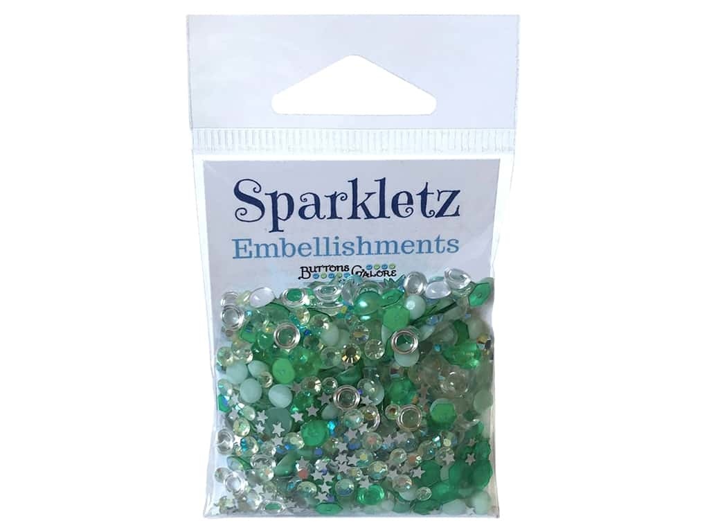 BUTTONS GALORE AQUAMARINE SPARKLETZ