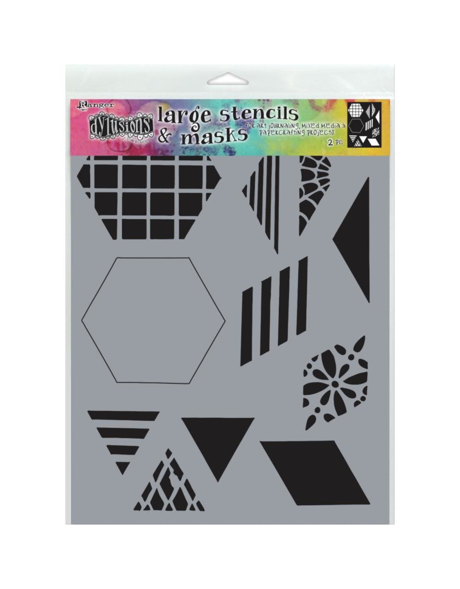 RANGER DYLUSIONS 2" QUILT 9x12 STENCIL