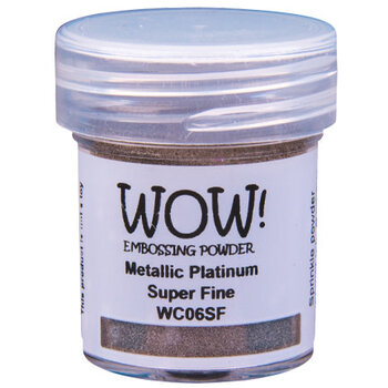 WOW! WOW! METALLIC PLATINUM SUPER FINE EMBOSSING POWDER 0.5OZ