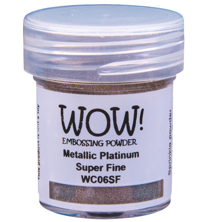 WOW! WOW! METALLIC PLATINUM SUPER FINE EMBOSSING POWDER 0.5OZ