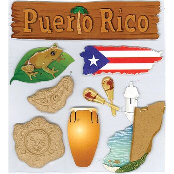 JOLEE'S BOUTIQUE PUERTO RICO 3D STICKERS
