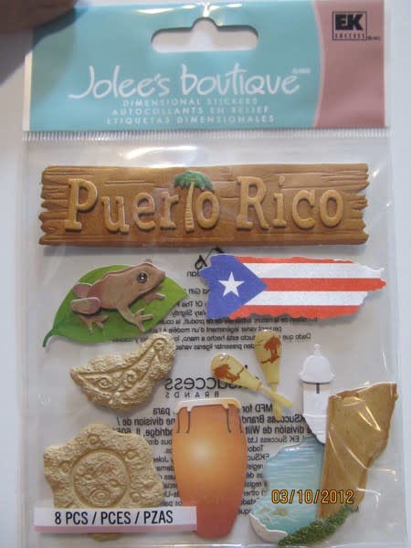 JOLEE'S BOUTIQUE PUERTO RICO 3D STICKERS