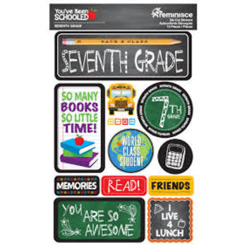 DESIGNS BY REMINISCE REMINISCE YOU'VE BEEN SCHOOLED SEVENTH GRADE 3D STICKERS