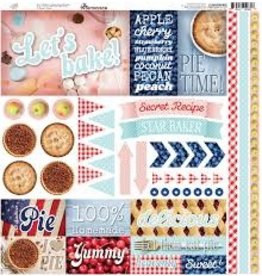 REMINISCE REMINISCE LET'S BAKE DIE CUT 12X12 STICKER SHEET