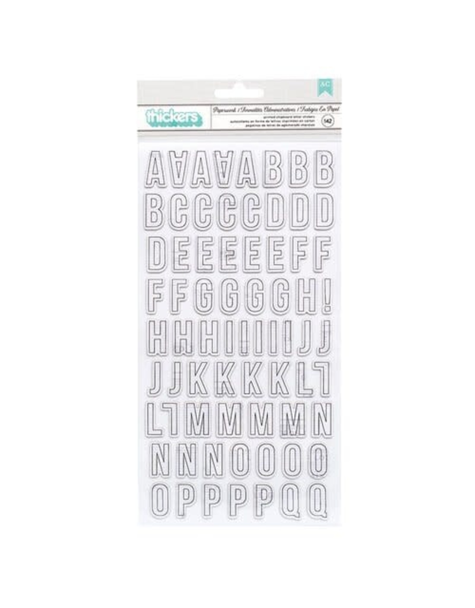 AMERICAN CRAFTS AMERICAN CRAFTS PAPERWORK CHIPBOARD ALPHABET THICKERS