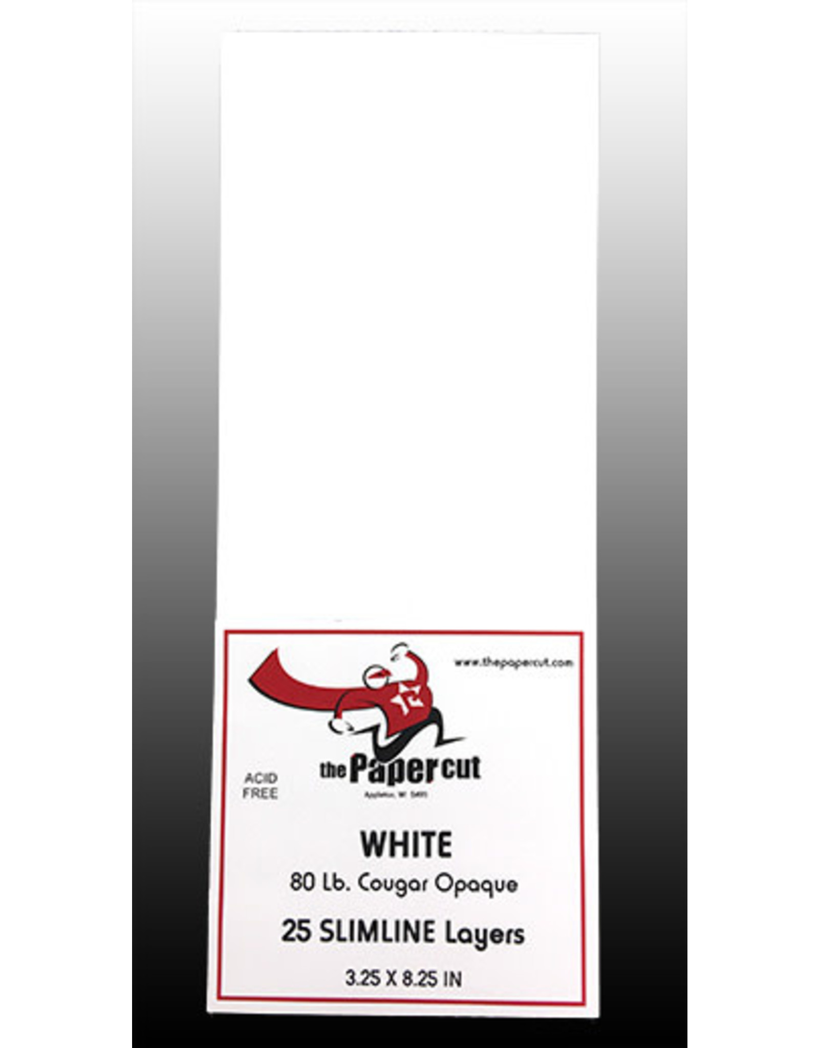 PAPER CUT THE PAPER CUT WHITE SLIMLINE LAYERS 3.25x8.25 25 PACK