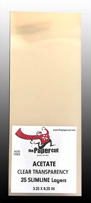 PAPER CUT THE PAPER CUT ACETATE SLIMLINE LAYERS 3.25x8.25 25 PACK