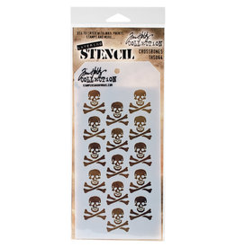 STAMPERS ANONYMOUS STAMPERS ANONYMOUS TIM HOLTZ CROSSBONES LAYERING STENCIL