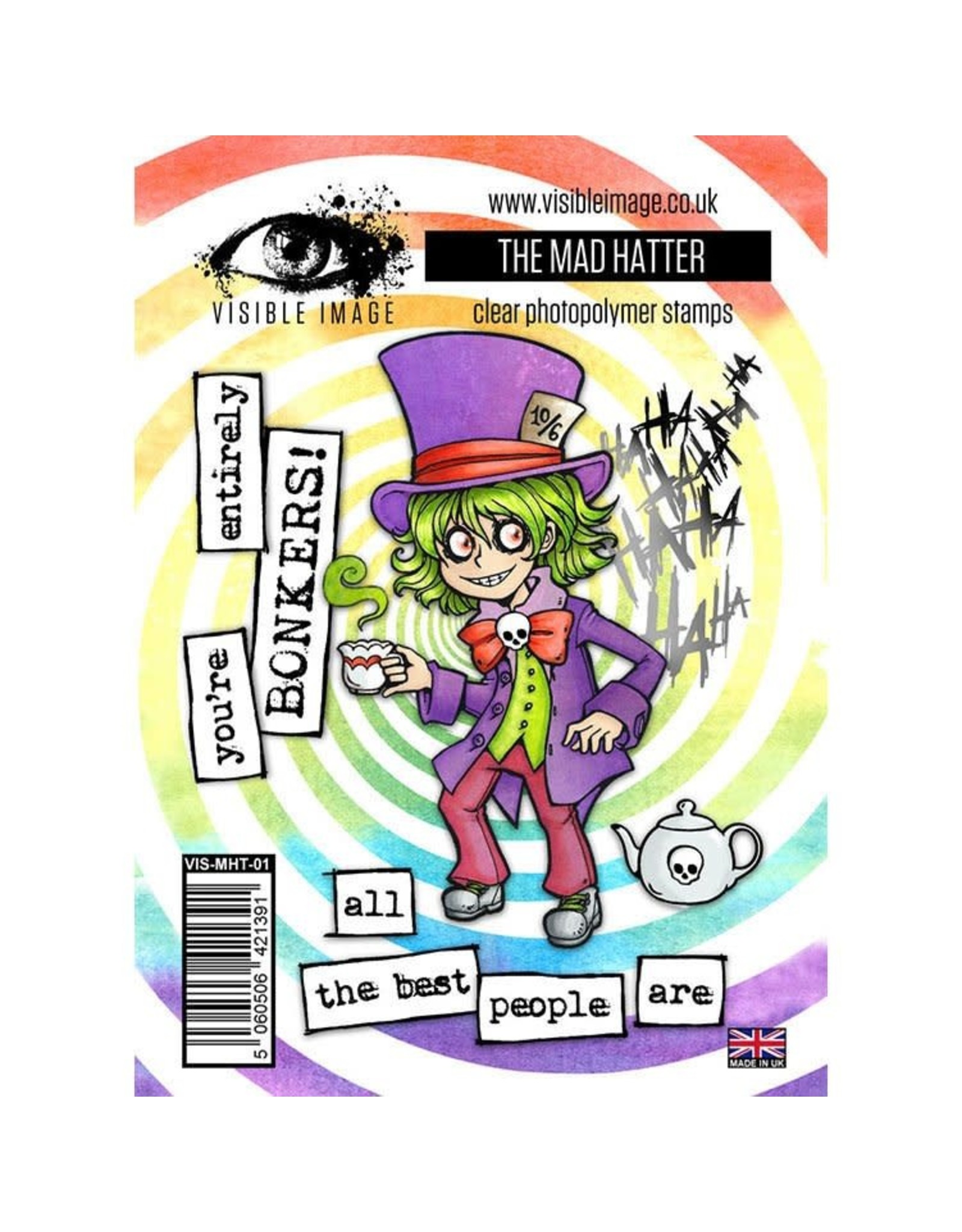 VISIBLE IMAGE VISIBLE IMAGE THE MAD HATTER ACRYLIC STAMP SET